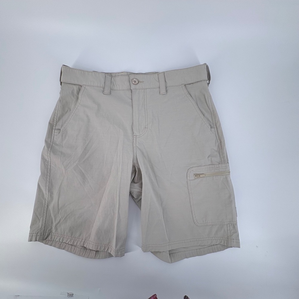 Huk Next Level Shorts Mens Medium Khaki Tan Stretch Cargo Fishing Performance